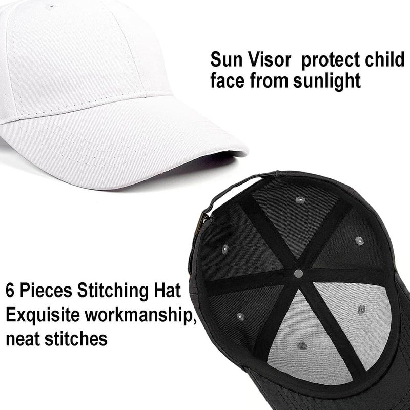 Beieverluck 4 Pieces Toddler Baseball Hat Kid Baseball Cap Washed Cotton Adjustable Caps Hats for Boys Girls - Image 3